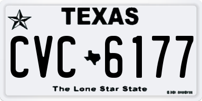 TX license plate CVC6177