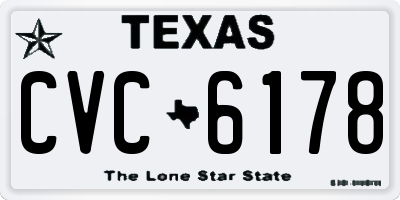 TX license plate CVC6178
