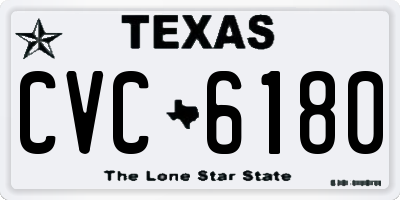 TX license plate CVC6180