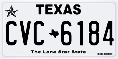 TX license plate CVC6184