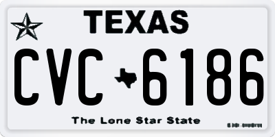 TX license plate CVC6186
