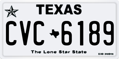 TX license plate CVC6189