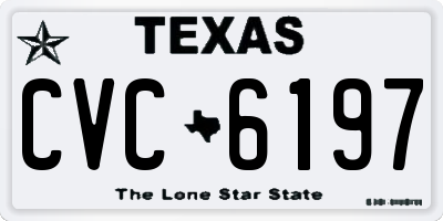 TX license plate CVC6197