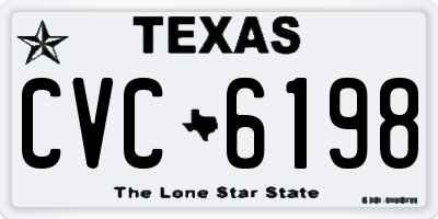 TX license plate CVC6198
