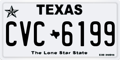 TX license plate CVC6199