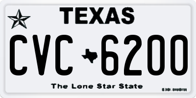 TX license plate CVC6200