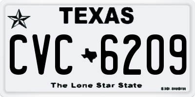 TX license plate CVC6209