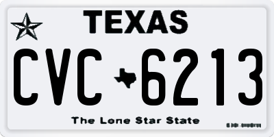 TX license plate CVC6213