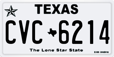 TX license plate CVC6214