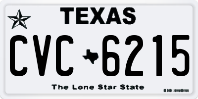 TX license plate CVC6215