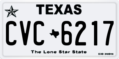 TX license plate CVC6217