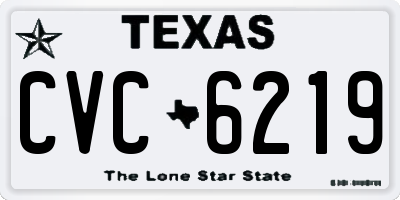 TX license plate CVC6219