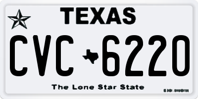 TX license plate CVC6220
