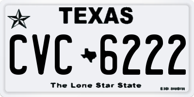 TX license plate CVC6222