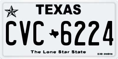 TX license plate CVC6224