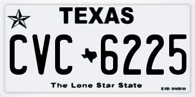 TX license plate CVC6225
