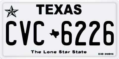 TX license plate CVC6226