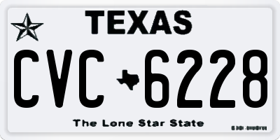 TX license plate CVC6228