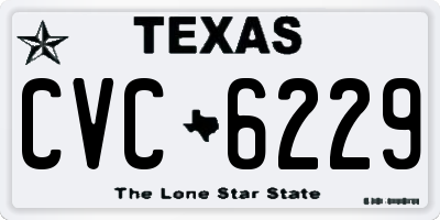 TX license plate CVC6229