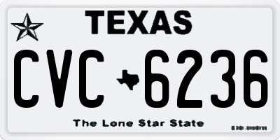 TX license plate CVC6236