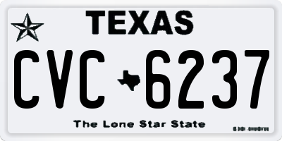 TX license plate CVC6237