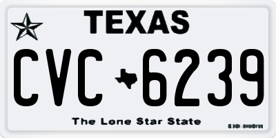 TX license plate CVC6239