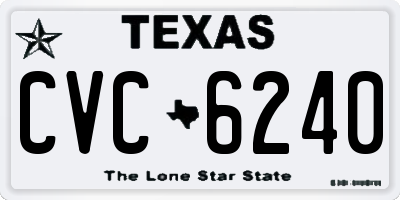 TX license plate CVC6240