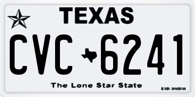 TX license plate CVC6241