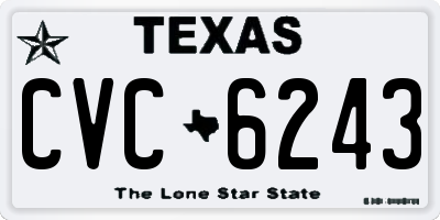 TX license plate CVC6243