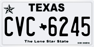 TX license plate CVC6245