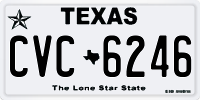 TX license plate CVC6246