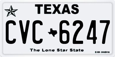 TX license plate CVC6247