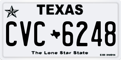 TX license plate CVC6248