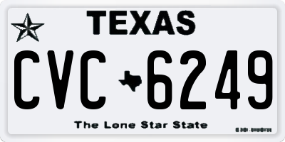 TX license plate CVC6249
