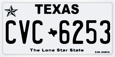 TX license plate CVC6253