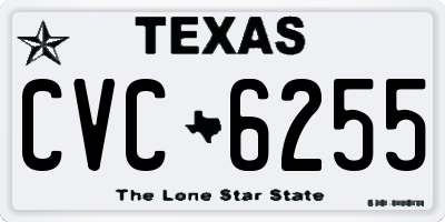 TX license plate CVC6255