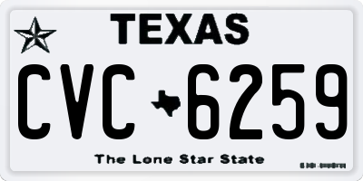 TX license plate CVC6259