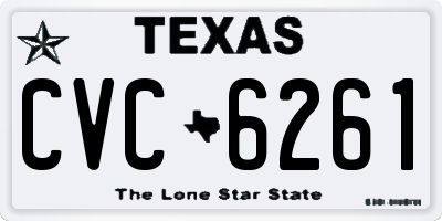 TX license plate CVC6261