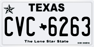 TX license plate CVC6263
