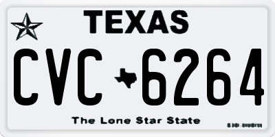 TX license plate CVC6264