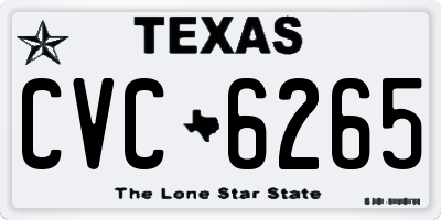 TX license plate CVC6265