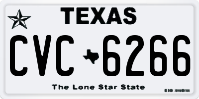 TX license plate CVC6266