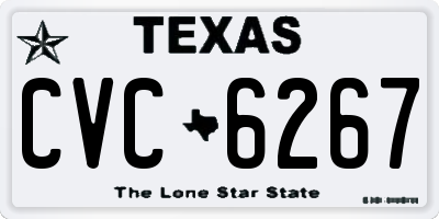 TX license plate CVC6267