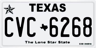 TX license plate CVC6268
