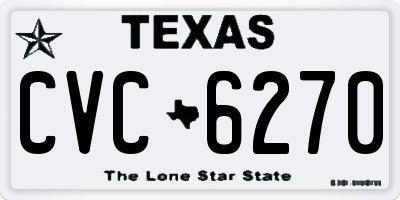 TX license plate CVC6270