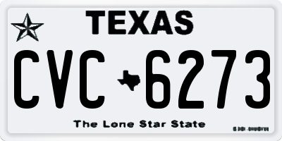 TX license plate CVC6273