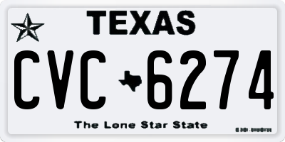 TX license plate CVC6274