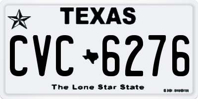 TX license plate CVC6276