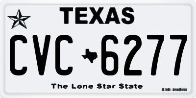 TX license plate CVC6277