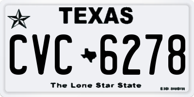 TX license plate CVC6278